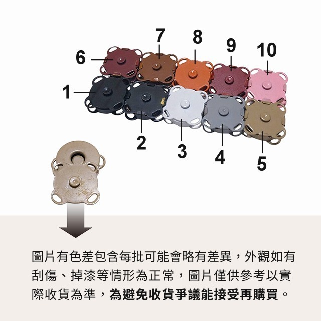 彩色梅花磁扣 手縫磁扣 免工具 手縫磁 暗扣 花邊磁扣 四角磁扣 磁釦 磁扣 磁鐵 包包磁扣 子母扣 縫紉 五金-細節圖3