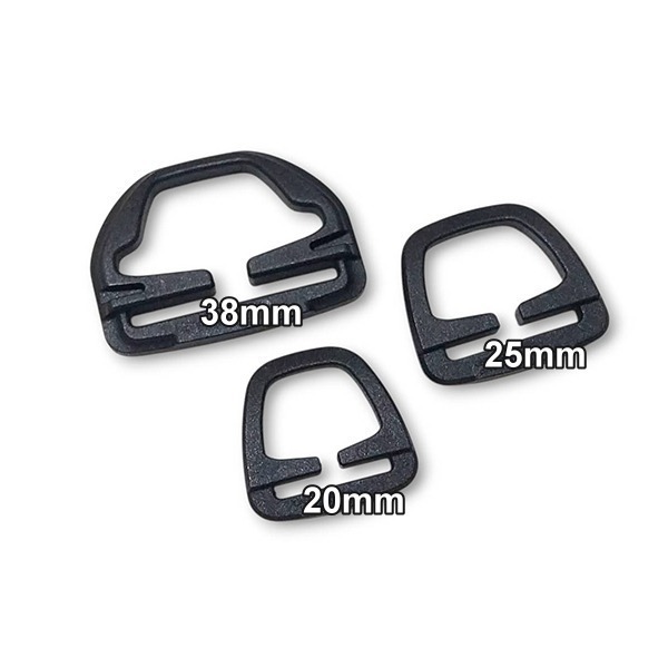塑鋼D環 D字扣 D型環 D形環 日環 D扣 塑鋼扣具 織帶 繩扣 日型環 日形環 連接扣 揹帶調節 露營 戰術配件-規格圖4