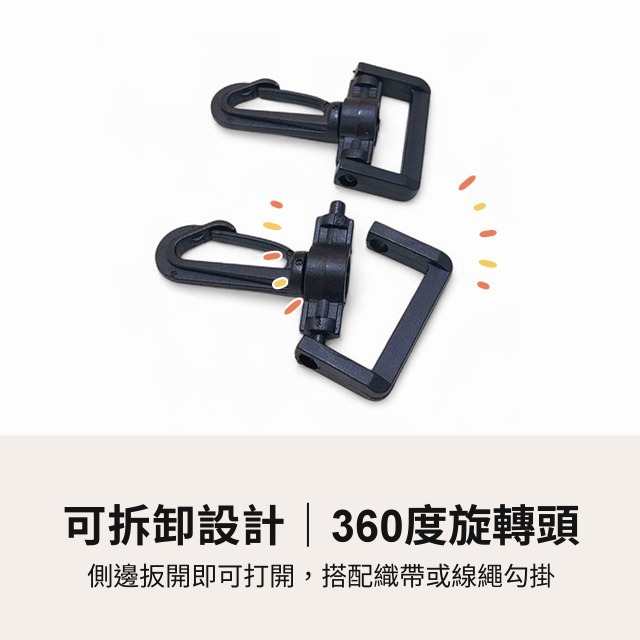 塑鋼鉤扣 可拆 旋轉鉤扣 塑鋼扣具 鉤扣 勾扣 可拆鉤扣 龍蝦鉤 問號鉤 揹帶 背帶 織帶 包包配件 手作 五金 皮雕-細節圖2