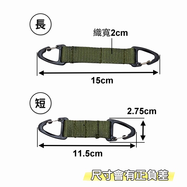 雙向三角鉤 台灣製 戰術掛鉤 塑鋼三角環 繩扣 塑鋼扣具 尼龍織帶 鉤扣 勾扣 快扣 彈簧鉤 露營配件 鑰匙掛件 五金-細節圖4