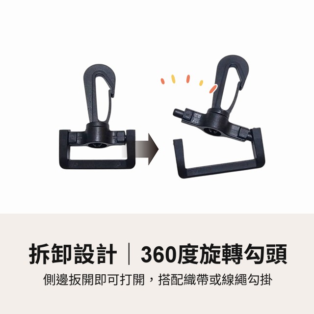 塑鋼旋轉鉤扣 可拆鉤扣 塑鋼扣具 包帶 織帶 戰術 戶外扣具 鉤扣 勾扣 龍蝦鉤 問號鉤 掛勾 背帶鉤扣 五金 皮雕-細節圖2