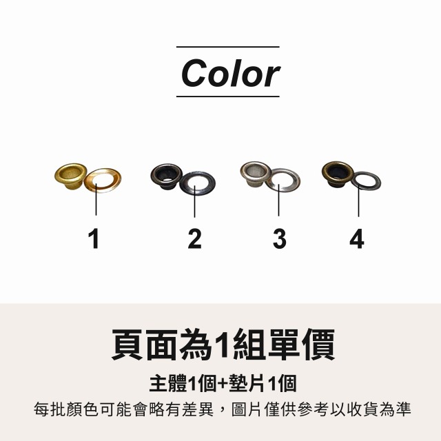 3mm雞眼扣 弧面雞眼 銅 氣眼 企眼 雞眼扣 雞眼釦 線繩 安裝工具 手帳 裝飾扣環 緊固件 拼布 五金 手工藝-細節圖3