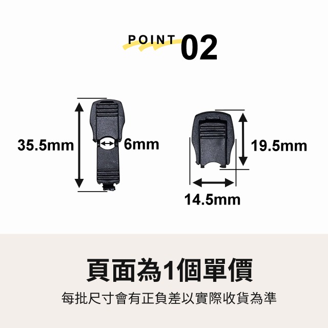 塑鋼繩尾夾 收尾夾 收尾扣 尾夾 繩扣 繩尾夾 線尾夾 拉鏈 束尾夾 傘繩 吊鐘 固定夾 夾子 塑鋼扣具 線繩 五金-細節圖3
