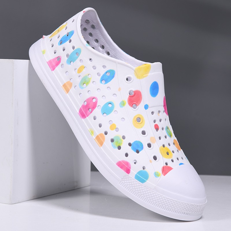 夏季時尚涼拖 防滑防水 鏤空雨鞋 軟底涉水鞋 情侶沙灘鞋 平底鞋 洞洞鞋 男鞋 涼拖鞋 女鞋 休閒鞋-細節圖3