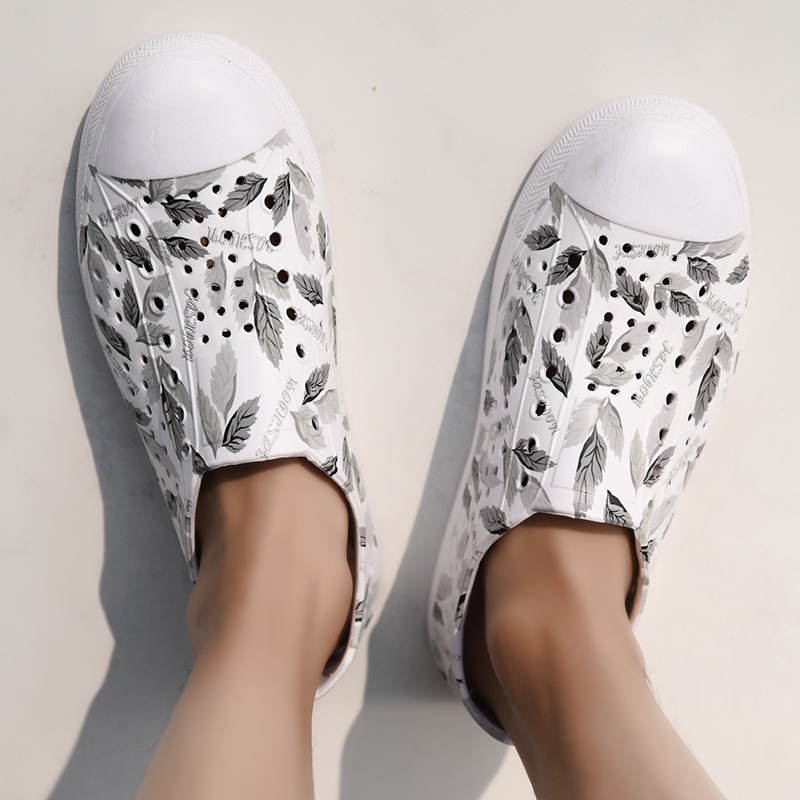 夏季時尚涼拖 防滑防水 鏤空雨鞋 軟底涉水鞋 情侶沙灘鞋 平底鞋 洞洞鞋 男鞋 涼拖鞋 女鞋 休閒鞋-細節圖4