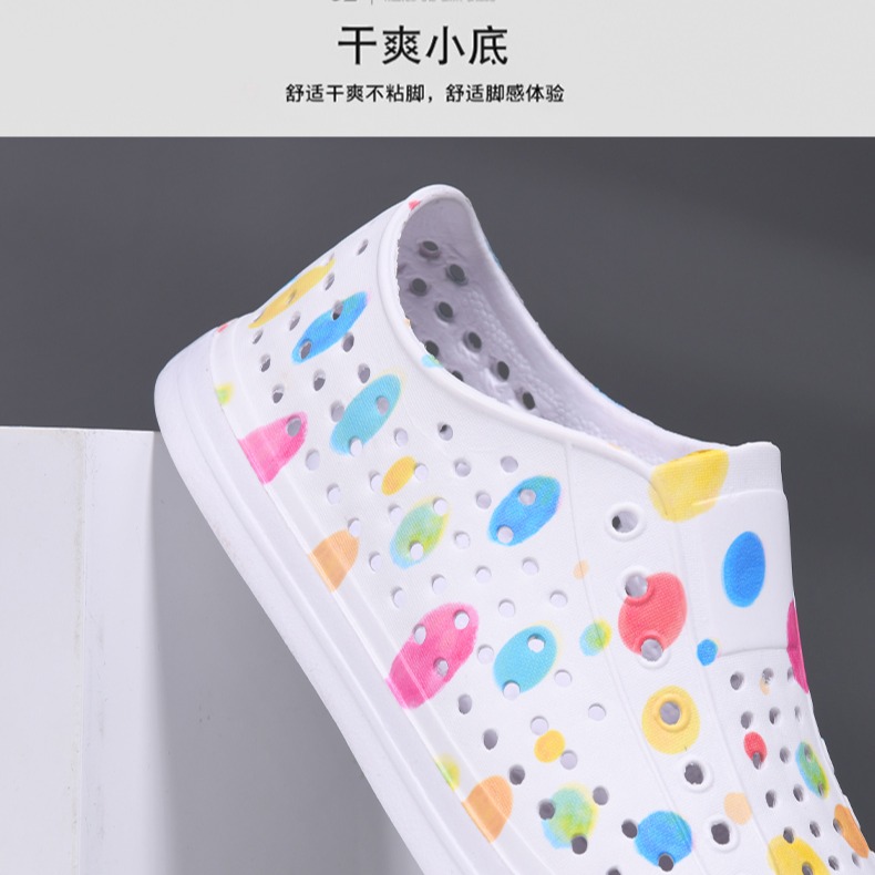 夏季時尚涼拖 防滑防水 鏤空雨鞋 軟底涉水鞋 情侶沙灘鞋 平底鞋 洞洞鞋 男鞋 涼拖鞋 女鞋 休閒鞋-細節圖9