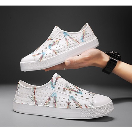 夏季時尚涼拖 防滑防水 鏤空雨鞋 軟底涉水鞋 情侶沙灘鞋 平底鞋 洞洞鞋 男鞋 涼拖鞋 女鞋 休閒鞋-細節圖3