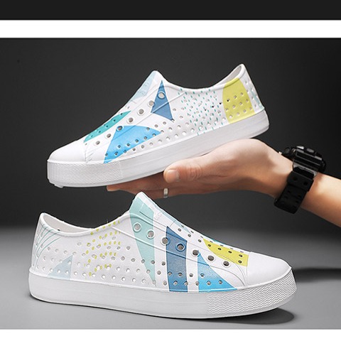 夏季時尚涼拖 防滑防水 鏤空雨鞋 軟底涉水鞋 情侶沙灘鞋 平底鞋 洞洞鞋 男鞋 涼拖鞋 女鞋 休閒鞋-細節圖4