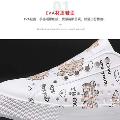 夏季時尚涼拖 防滑防水 鏤空雨鞋 軟底涉水鞋 情侶沙灘鞋 平底鞋 洞洞鞋 男鞋 涼拖鞋 女鞋 休閒鞋-細節圖6