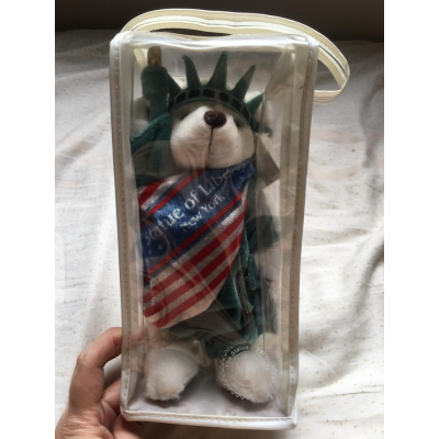 New York 美國紐約自由女神泰迪小白熊 玩偶熊 絕版 (1997年)