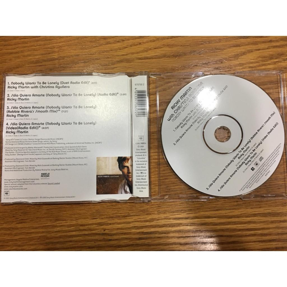 【阿得二手CD】　Christina Aguilera 『 Nobody Wants To Be Lonely』-細節圖2