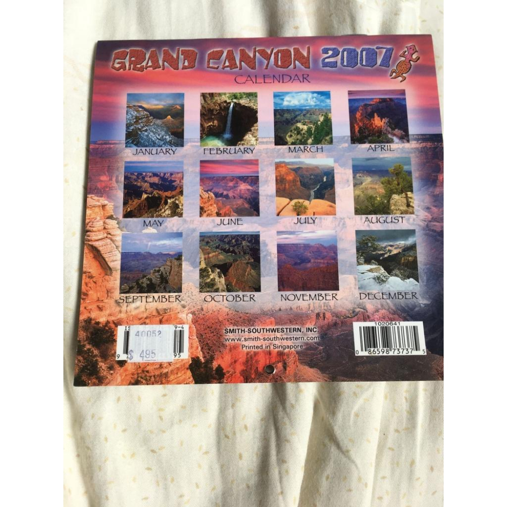 【阿得收藏品】Grand Canyon  calendar 年曆 2007 美國大峽谷 國家公園帶回-細節圖2