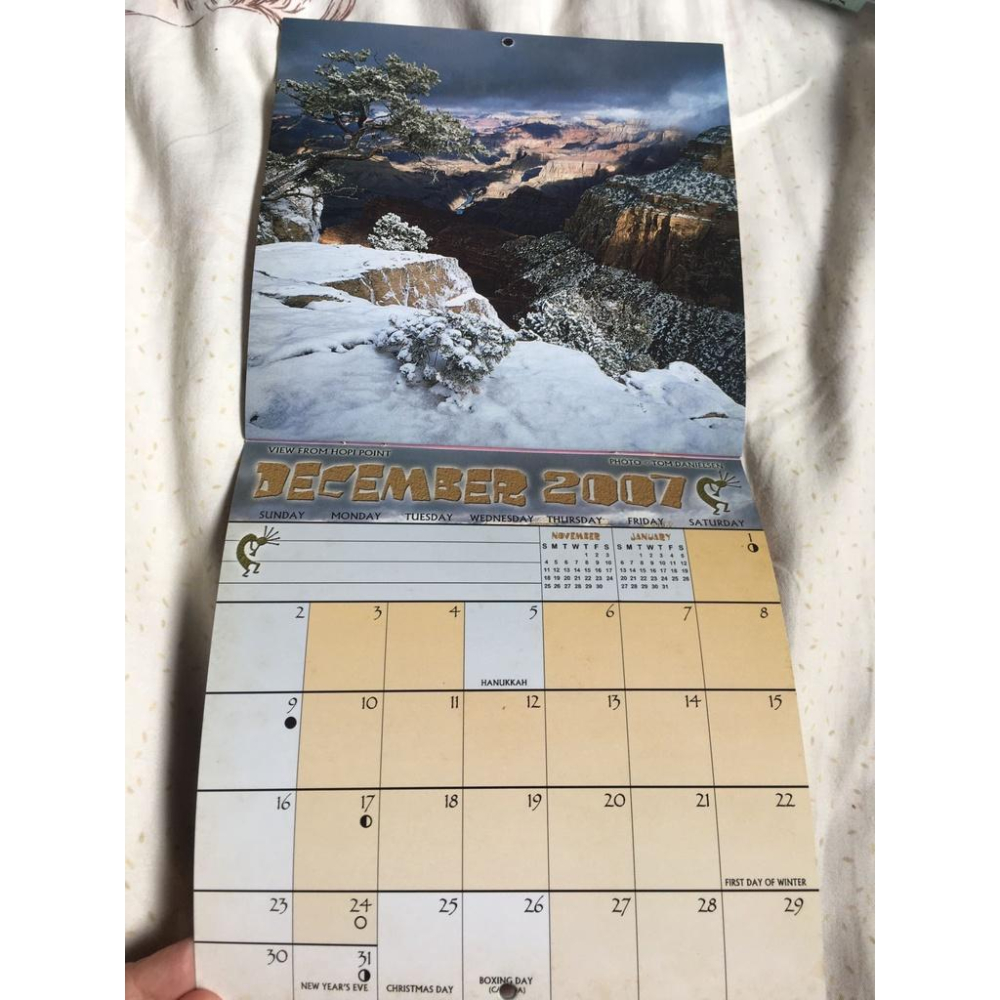 【阿得收藏品】Grand Canyon  calendar 年曆 2007 美國大峽谷 國家公園帶回-細節圖3
