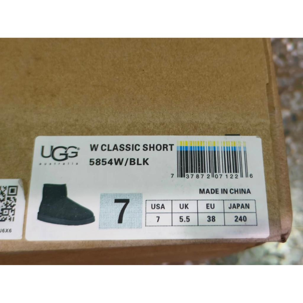 全新 正品 澳洲 UGG 雪靴 100%羊皮毛 低筒 5853灰 & 5803黑-細節圖4