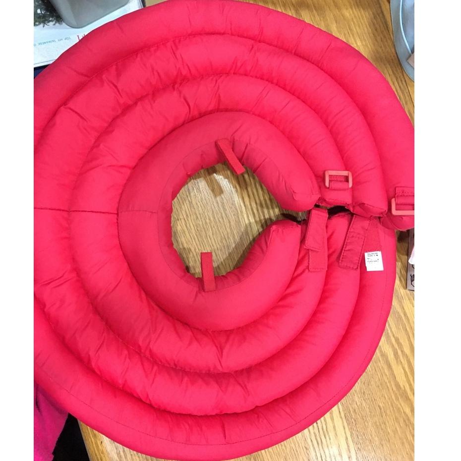 日本 PomPreece《防舔腳‧防抓身‧術後保養‧頸圈》5號 甜甜圈 紅色  (大型犬用)-細節圖3