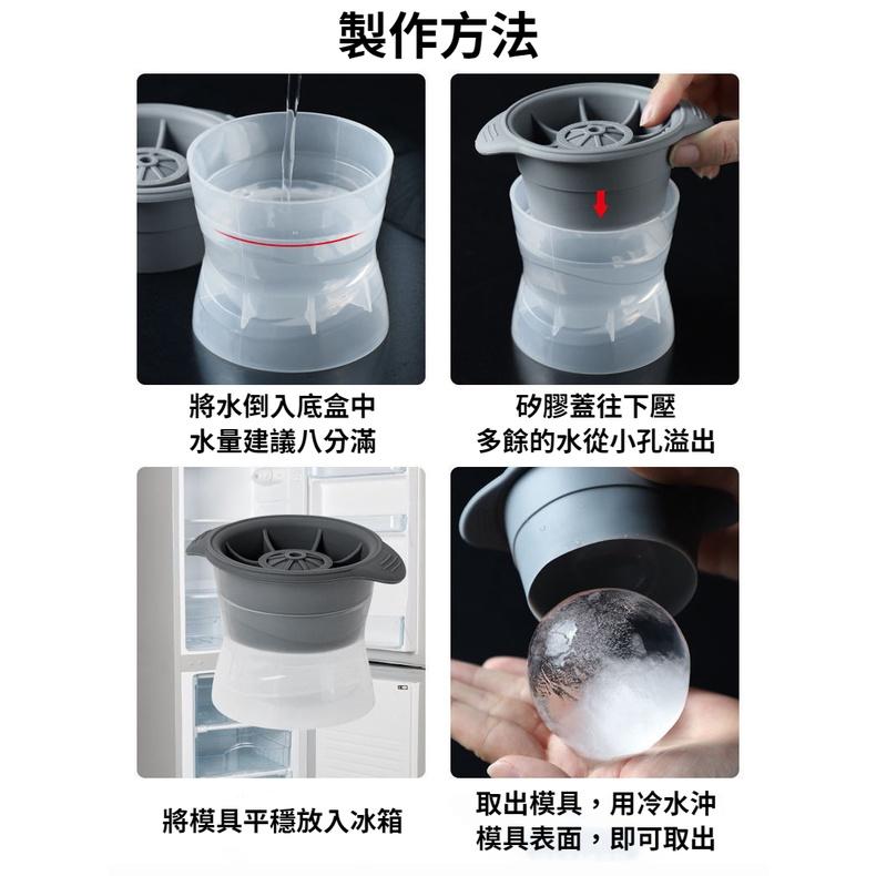 【新品上市】台灣現貨當天寄出 大冰球模具 威士忌冰球模具 冰球製造模具 冰塊 大冰塊 製冰盒 造型冰塊 矽膠模具 冰塊盒-細節圖2