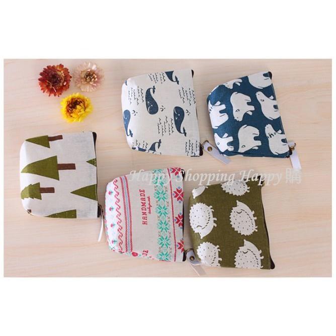🚚現貨🚚 北歐風零錢包 麻布零錢包 帆布包 零錢包 鑰匙包 衛生棉袋 韓版零錢包 北歐風 收納包 小錢包 拉鍊包-細節圖3