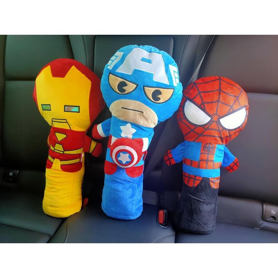 🚚🇹🇼台灣現貨🚚 安全帶娃娃 安全帶護肩 安全帶頭枕 抱枕 安全帶抱枕 安全帶保護套 睡枕 鋼鐵人 安全帶套 安全帶護套-細節圖6