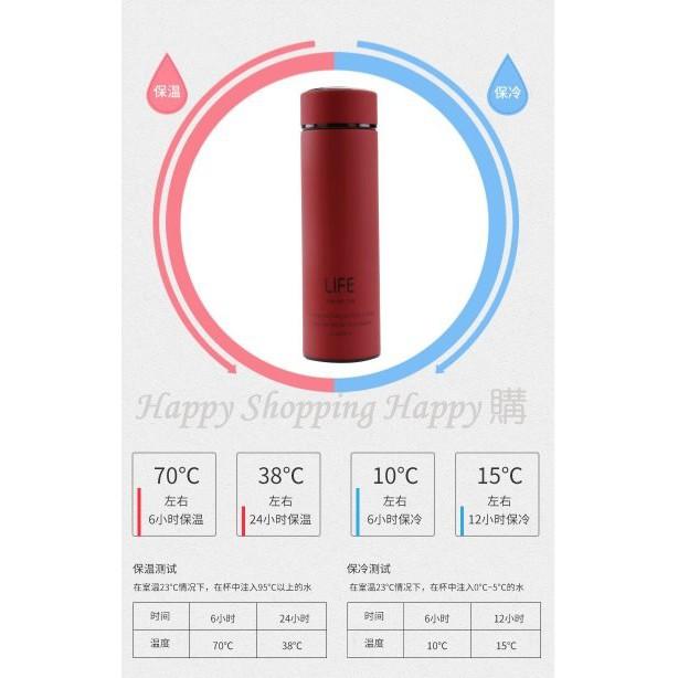 🚚🇹🇼現貨🚚 life保溫瓶 保溫瓶 500ml 304 不銹鋼保溫杯 保溫杯 真空保溫 磨砂 環保杯 500cc 保溫-細節圖8