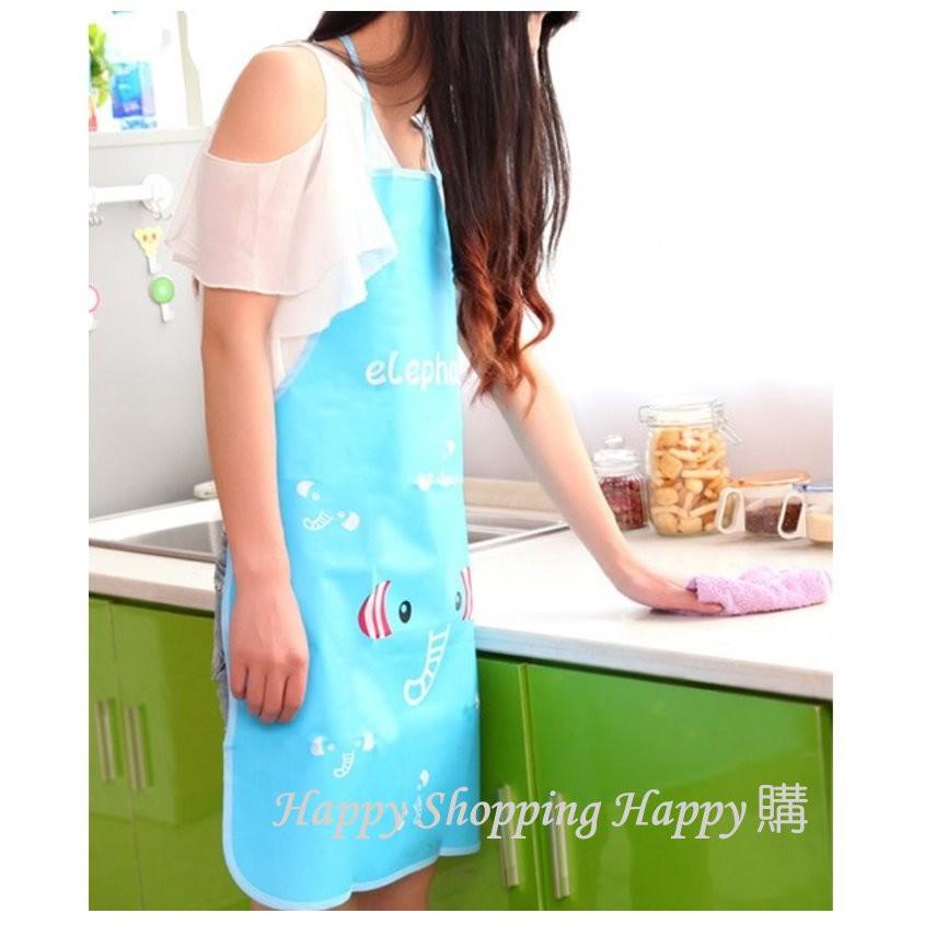 🚚🇹🇼台灣現貨🚚 卡通防水圍裙 防油圍裙 防水圍裙 廚房防油 無袖圍裙 工作圍裙 家事圍裙 PVC防水布圍裙 圍裙-細節圖2