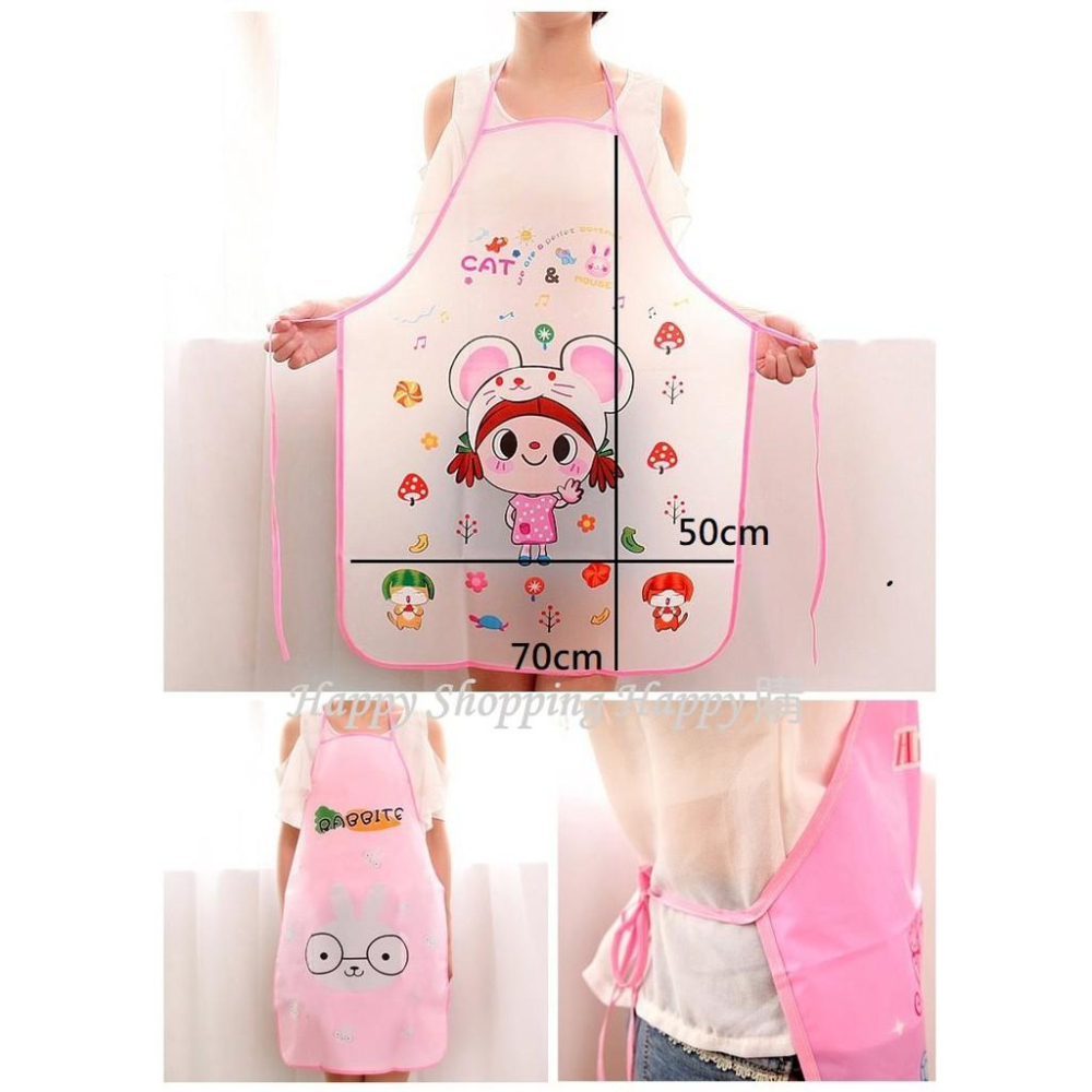 🚚🇹🇼台灣現貨🚚 卡通防水圍裙 防油圍裙 防水圍裙 廚房防油 無袖圍裙 工作圍裙 家事圍裙 PVC防水布圍裙 圍裙-細節圖3