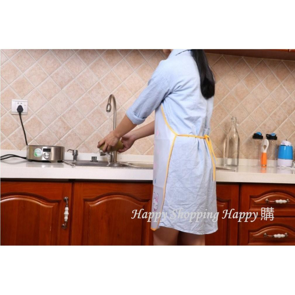 🚚🇹🇼台灣現貨🚚 卡通防水圍裙 防油圍裙 防水圍裙 廚房防油 無袖圍裙 工作圍裙 家事圍裙 PVC防水布圍裙 圍裙-細節圖6