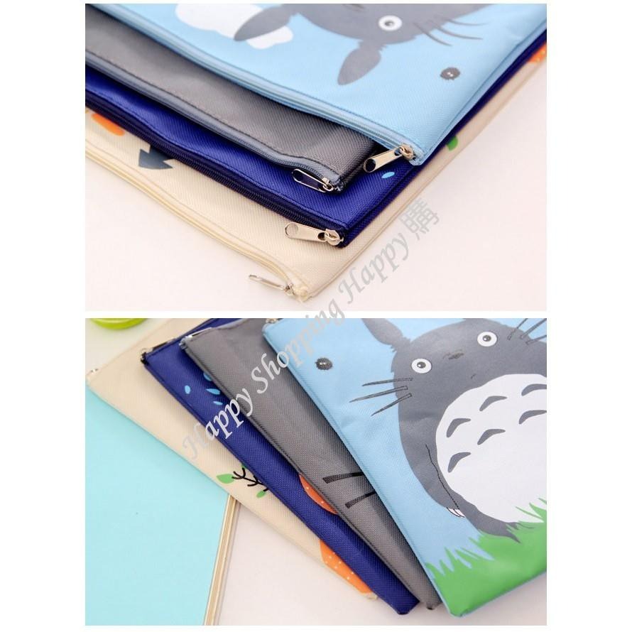 🚚現貨🚚 A4文件資料袋  A4文件夾 收納袋 文件袋 資料夾 龍貓 豆豆龍 牛津布 檔案夾 事務用品 文具-細節圖3