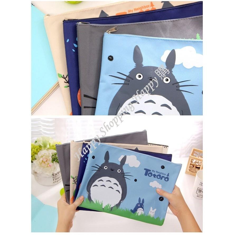 🚚現貨🚚 A4文件資料袋  A4文件夾 收納袋 文件袋 資料夾 龍貓 豆豆龍 牛津布 檔案夾 事務用品 文具-細節圖6