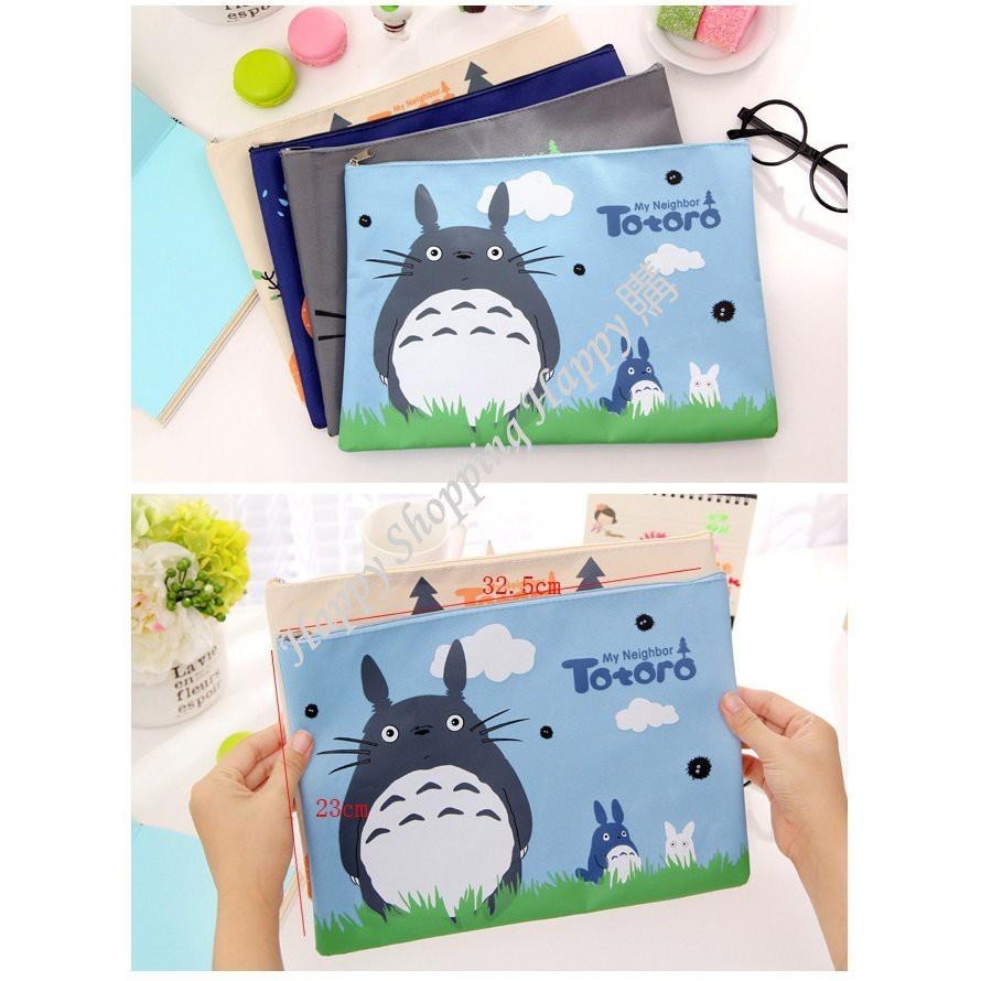 🚚現貨🚚 A4文件資料袋  A4文件夾 收納袋 文件袋 資料夾 龍貓 豆豆龍 牛津布 檔案夾 事務用品 文具-細節圖7