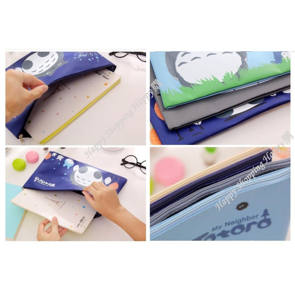 🚚現貨🚚 A4文件資料袋  A4文件夾 收納袋 文件袋 資料夾 龍貓 豆豆龍 牛津布 檔案夾 事務用品 文具-細節圖8