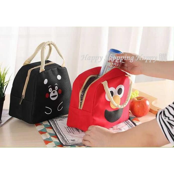 🚚現貨🚚 保溫保冰便當餐具袋 可愛卡通便當袋 野餐包 手提便當袋 保溫餐具袋 熊本熊 卡通便當袋 保溫便當袋 餐袋-細節圖2