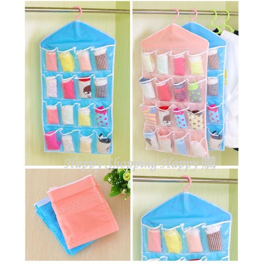 🚚🇹🇼現貨🚚 透明16格收納袋 可掛式16格收納袋 神奇收納 透明懸掛式 透明16格衣櫃收納袋掛袋 門後收納架 收納掛袋-細節圖4