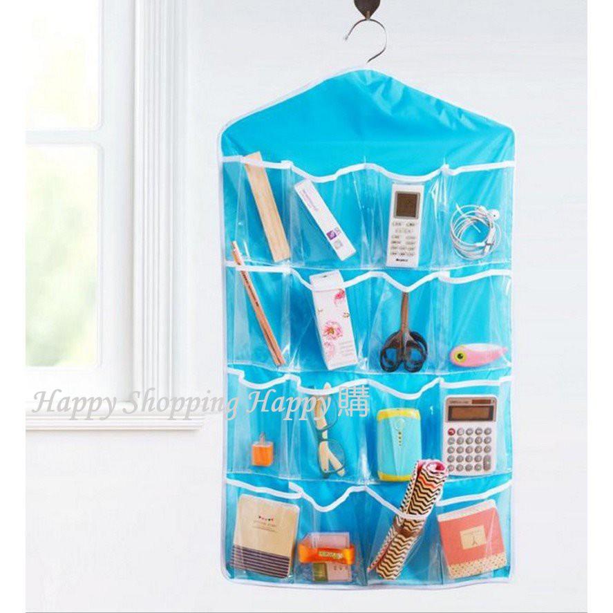 🚚🇹🇼現貨🚚 透明16格收納袋 可掛式16格收納袋 神奇收納 透明懸掛式 透明16格衣櫃收納袋掛袋 門後收納架 收納掛袋-細節圖6