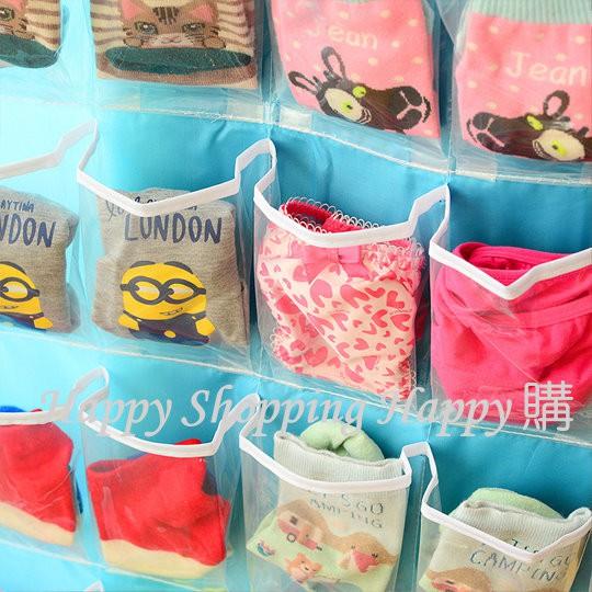 🚚🇹🇼現貨🚚 透明16格收納袋 可掛式16格收納袋 神奇收納 透明懸掛式 透明16格衣櫃收納袋掛袋 門後收納架 收納掛袋-細節圖7