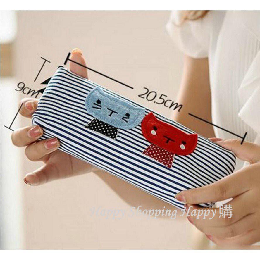 🚚🇹🇼台灣現貨🚚 貓咪帆布筆袋 文具用品 帆布筆袋 貓咪筆袋 收納袋 筆袋 可愛筆袋 小女生筆袋 化妝包 文具 鉛筆盒-細節圖4