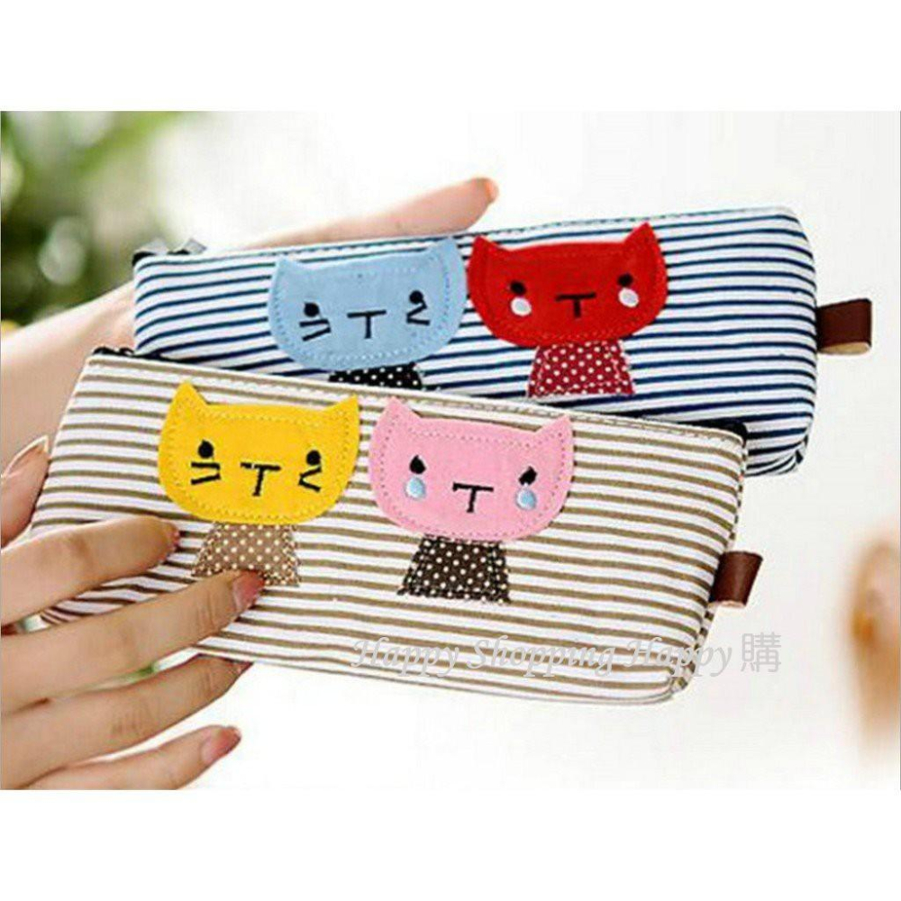 🚚🇹🇼台灣現貨🚚 貓咪帆布筆袋 文具用品 帆布筆袋 貓咪筆袋 收納袋 筆袋 可愛筆袋 小女生筆袋 化妝包 文具 鉛筆盒-細節圖6