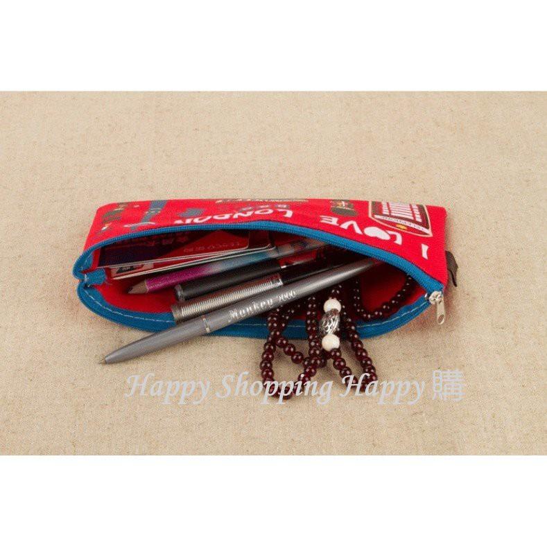 🚚🇹🇼台灣現貨🚚 英倫風牛津布筆袋 筆袋 英國倫敦 異國風情 飛越倫敦 牛津布筆袋 牛津布 文具 倫敦 衛兵 收納袋-細節圖2