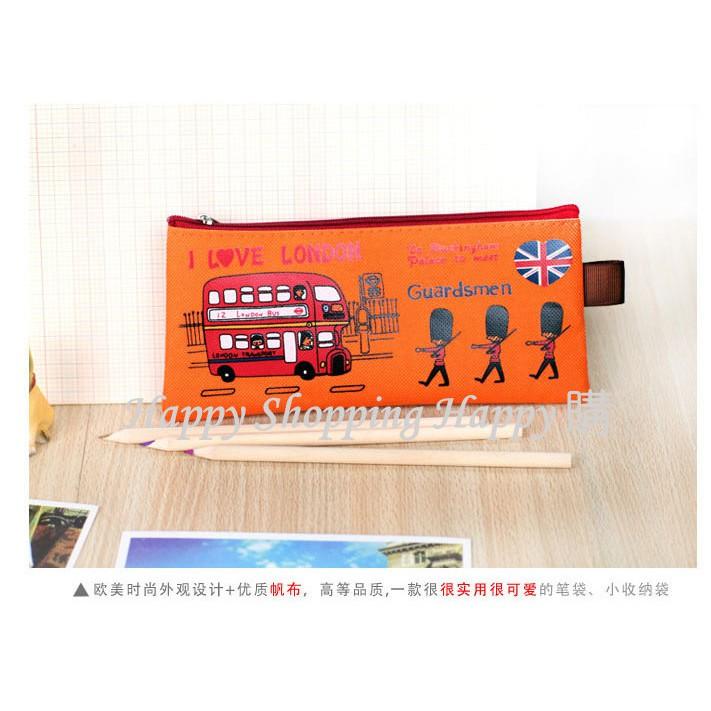 🚚🇹🇼台灣現貨🚚 英倫風牛津布筆袋 筆袋 英國倫敦 異國風情 飛越倫敦 牛津布筆袋 牛津布 文具 倫敦 衛兵 收納袋-細節圖5