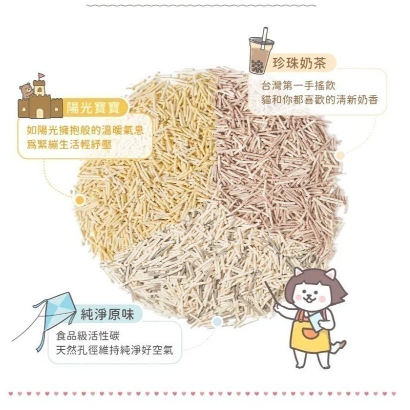 超凝小姐  益生菌除臭豆腐砂 極細條砂 陽光寶寶 珍珠奶茶 純淨原味 貓砂 豆腐砂 貓 環境益生菌 除臭 2.7kg-細節圖5