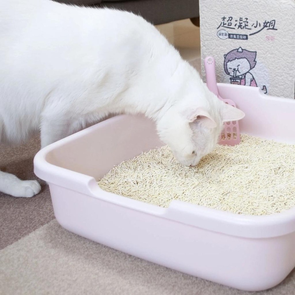 超凝小姐  益生菌除臭豆腐砂 極細條砂 陽光寶寶 珍珠奶茶 純淨原味 貓砂 豆腐砂 貓 環境益生菌 除臭 2.7kg-細節圖8