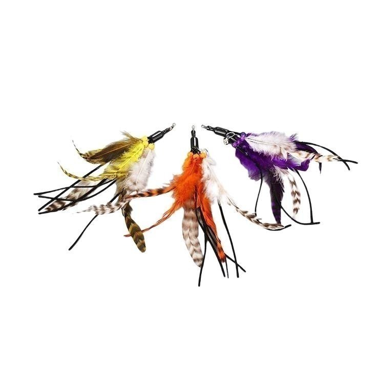 台灣現貨 🥤 逗貓棒 替換頭 逗貓杆 可三節伸縮 多種造型選擇花樣多 逗貓桿 羽毛玩具 貓玩具 吊貓棒 伸縮逗貓棒-細節圖5