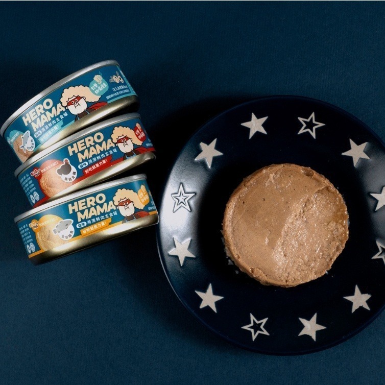 😘 HEROMAMA 😘 溯源鮮肉主食罐 😛 海陸派對主食罐 無膠主食罐 😛 低磷主食罐 80G 160G-細節圖2