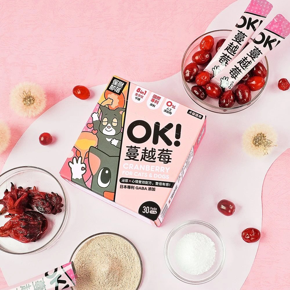 怪獸部落 🔵 OK! 軟骨素 益生菌 蔓越莓 葉黃素 🔵 1.5g x 30包 狗保健品 貓保健品-細節圖3