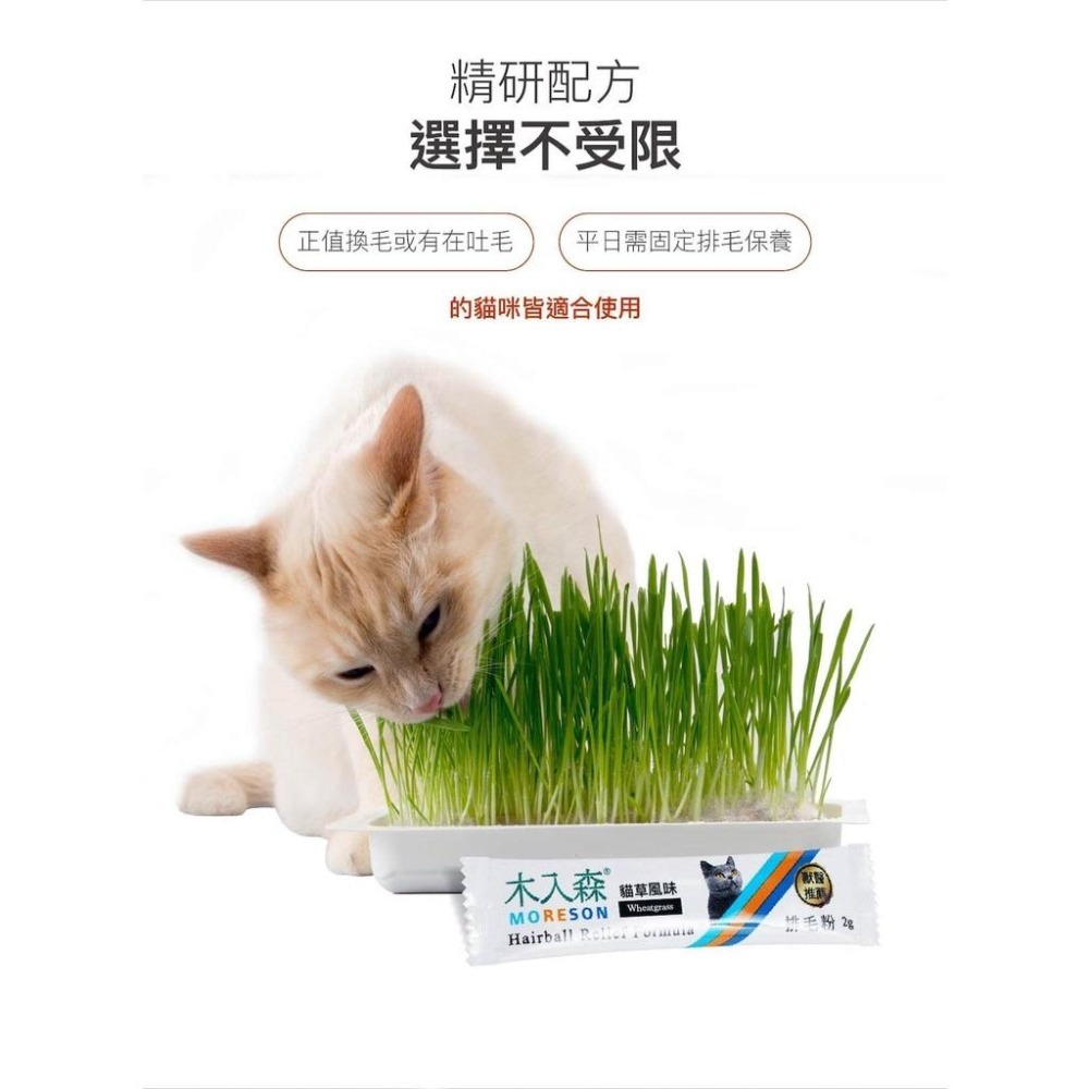 🍐 木入森 MORESON 排毛粉 🍐 固齒麗口 🍐 化毛粉 2g 單條 30入盒裝 犬貓口腔清潔 30ml 犬貓用-細節圖2