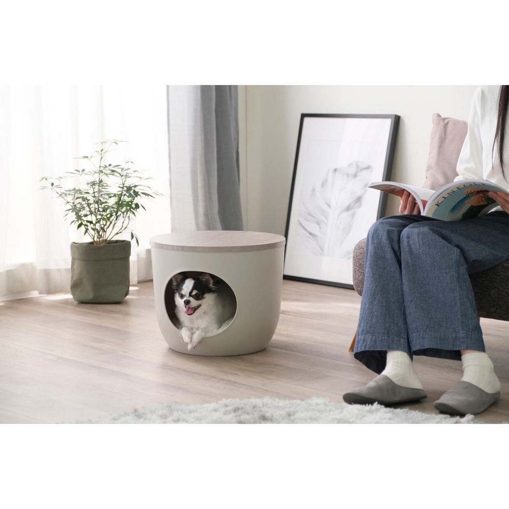 IRIS 爆品 寵物窩 木質天板寵物窩 居家座椅式翻轉窩-細節圖5