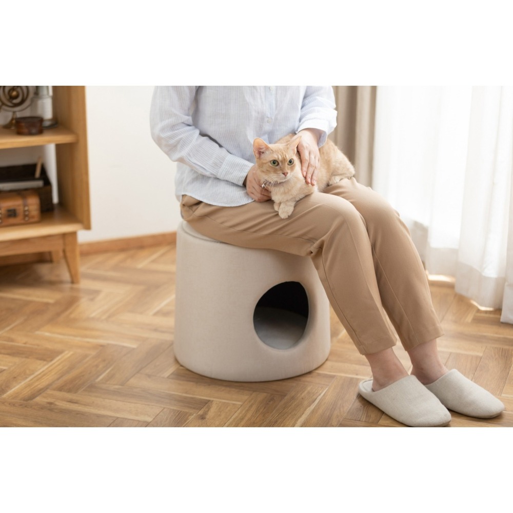 IRIS 爆品 寵物窩 木質天板寵物窩 居家座椅式翻轉窩-細節圖6