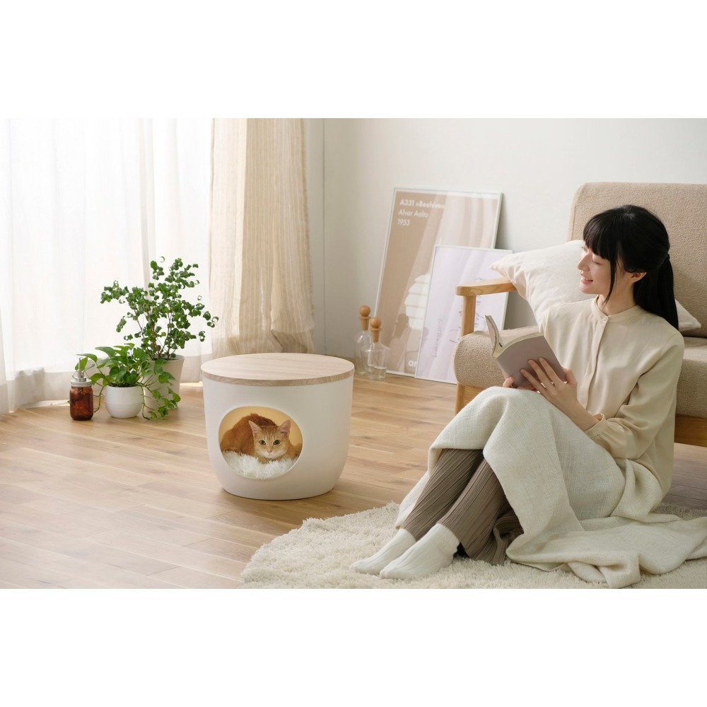 IRIS 爆品 寵物窩 木質天板寵物窩 居家座椅式翻轉窩-細節圖11