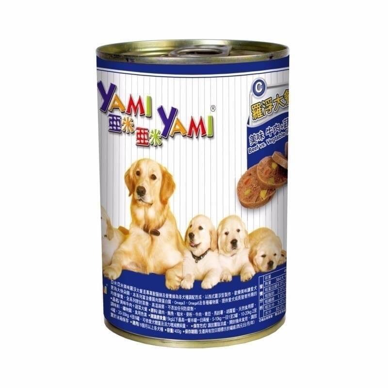 亞米亞米 YAMI 亞米 羅浮大餐 角燒 犬罐頭 狗罐頭 400g 狗狗罐頭 經濟實惠好吃大罐-細節圖4