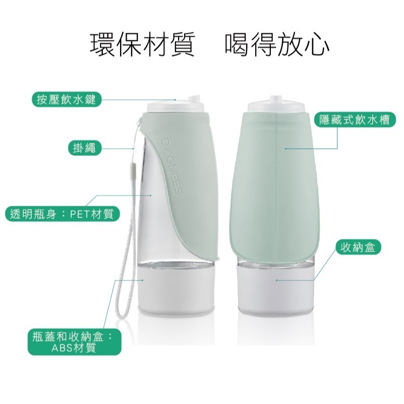 DOGNESS 多尼斯  二合一隨行飲水杯 出門方便攜帶 儲水儲物 可拆洗設計 寵物飲水器-細節圖6