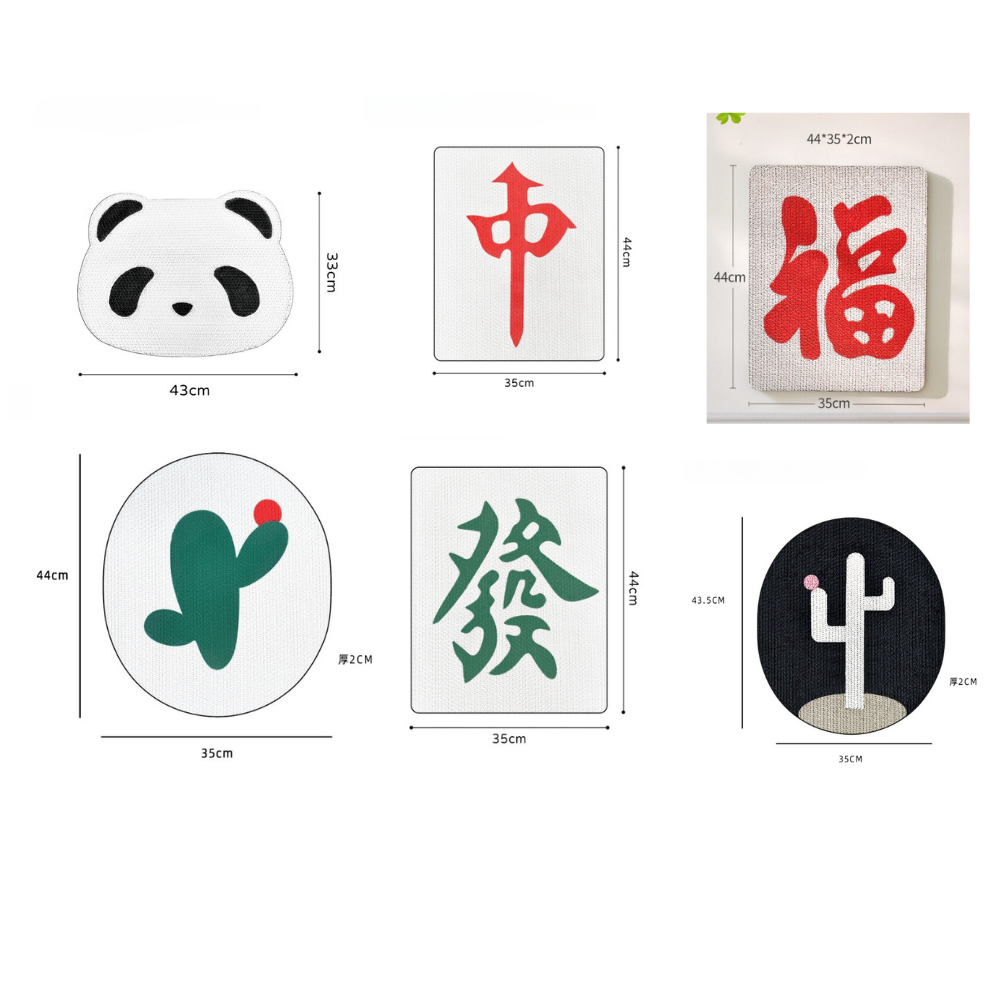 貼牆貓抓板 劍麻 造型貓抓板 耐磨耐抓 瓦楞紙 牆面 磨爪 隨處可貼 一體式掛墻 貓咪用品-細節圖8